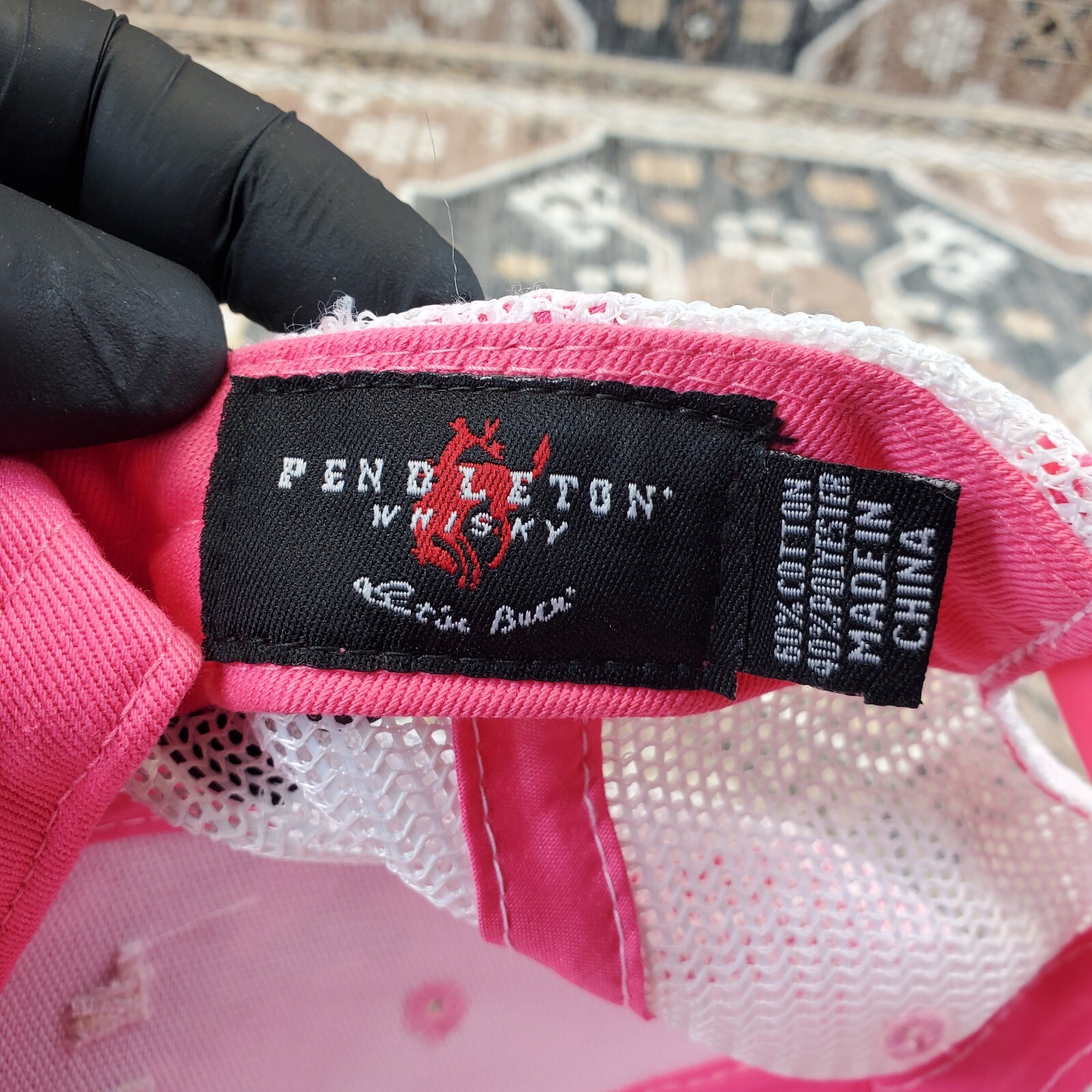 Pendleton Whisky Mesh Back Snapback Pink Horse "L… - image 10