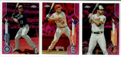 2020 Topps Chrome Baseball REFRACTOR PINK You Choose DEJONG MANCINI OLSON ++++