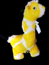 Vintage EDEN GIRAFFE Yellow White Plush Musical Motion Wind Up Baby Toy Lovey