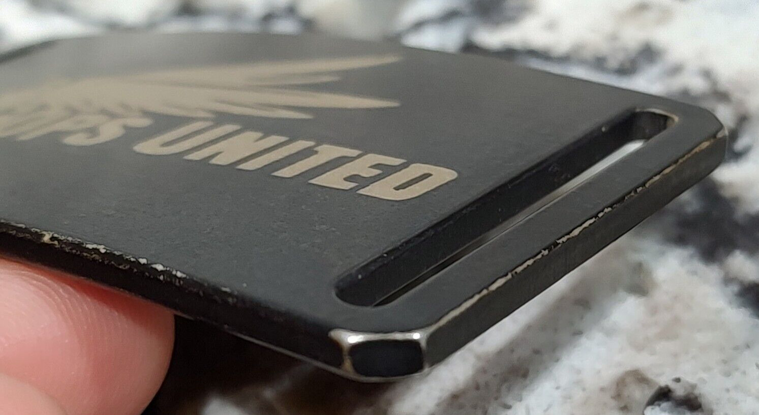 GRIP6 BELT BUCKLE - OPS UNITED - RELIC / WORN GUNMETAL - 1.5 INCH