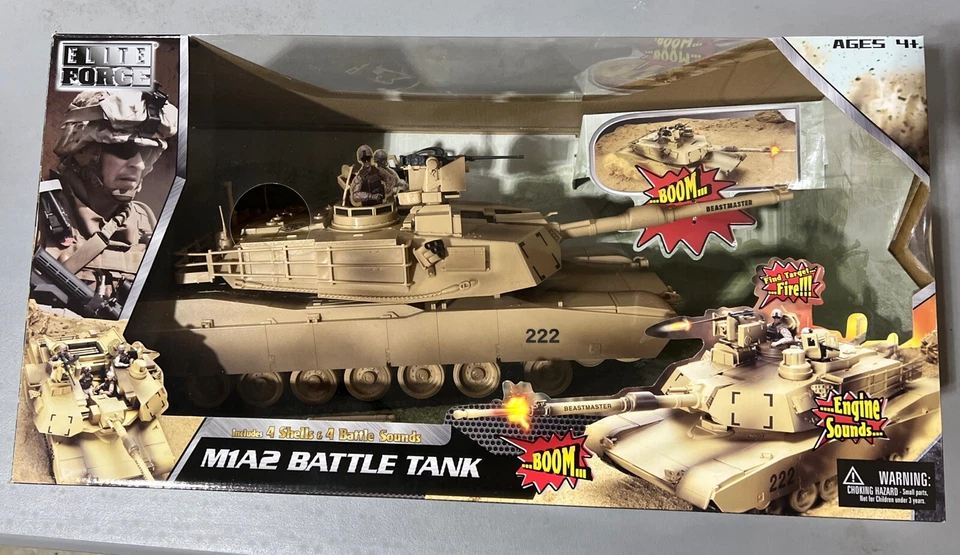 Elite Force BBI Nisd  1:18 M1A2 Battle Tank Army usmc Combat Vehicle & Figures - Image 3 of 4