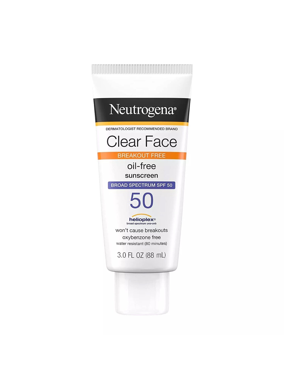 Neutrogena Clear Face Liquid Lotion Sunscreen Broad Spectrum SPF 50 3 Fl. Oz