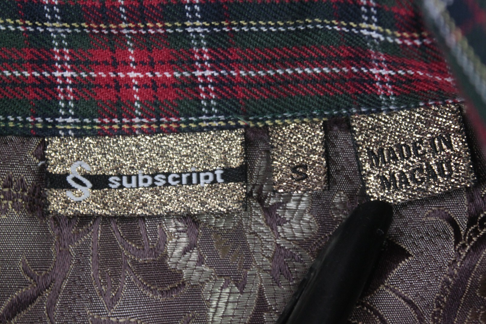 WOMENS Subscript  Check Plaid Blouse Button Shirt… - image 4