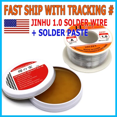 Quality Metal Cased Rosin Soldering Flux Paste + Solder Wire Welding Grease 50G