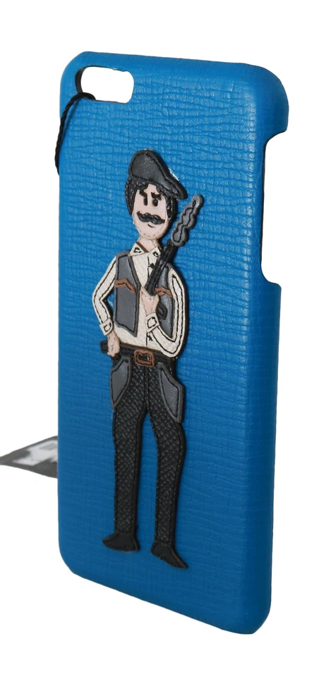 Funda Carcasa Teléfono DOLCE & GABBANA Azul Real Cuero Vaquero iPhone 6 Plus PVP $400 Foto 2 de 4