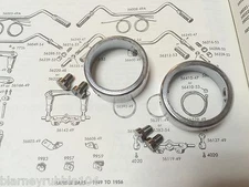Harley Panhead Chrome Grip Sleeve Retainers & Screws 47-53 Hummer OEM# 56235-47