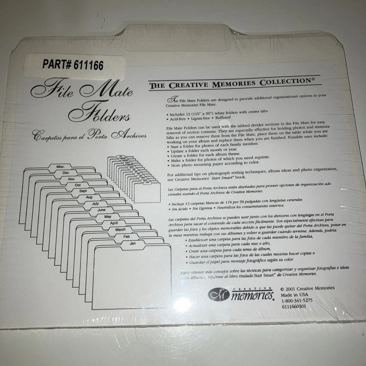 Boîte De Tri Creative Memories Pour Photos Et Négatifs - 2400 Vues - Diviseurs Inclus - 2004