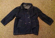 New York And Company Women`s Denim Double Breasted Jacket -XL - Hong Kong VTG