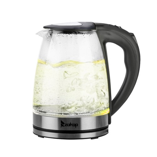 1.8L Electric Glass Kettle Cordless Fast Boil 7 Colors LED Light UK Plug 2000W - Picture 9 of 12