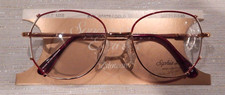 Vintage SOPHIA LOREN M56 Red/White/Gold 52/17 Eyeglass Frame New Old Stock