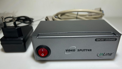 inLine VGA Video Splitter, 2Port 250 MHz mit 3x VGA Kabel