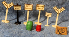Vintage Model Train Sign Set BONUS Freight lot of 9