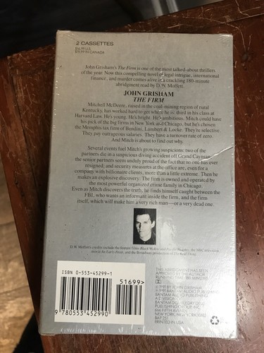 John Grisham "The Firm" Audiobook on 2 Cassette Tapes-180 Minutes-NEW - Picture 4 of 6