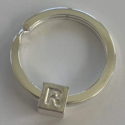 Philippi Initial LETTER  R  Key Ring Metal Fob Germany Keychain Signed NEW