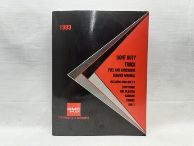 1993 GMC Light Duty Fuel & Emissions Shop / Service Manual 1500, 2500, 3500
