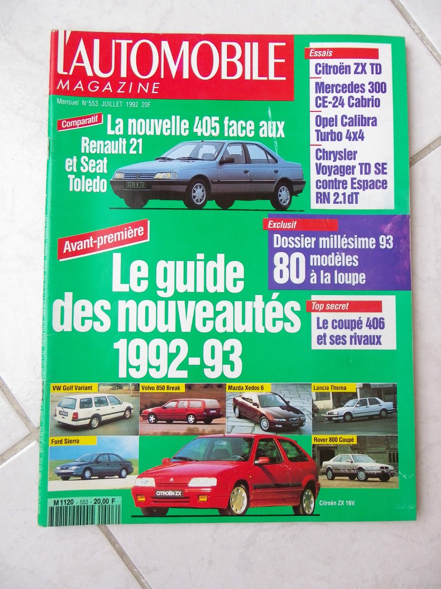 Magazine L'Automobile 553 Mercedes 300 CE-24 Fiesta XR2i Calibra