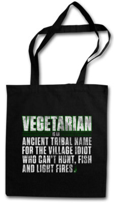 VEGETARIAN STOFFTASCHE Name Fun Vegan vegetarisch Veganer Essen Vegetarier