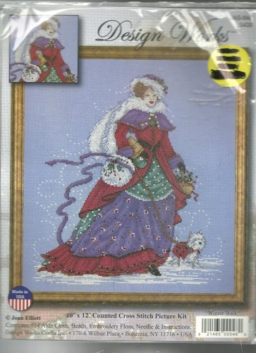 Design Works,VICTORIAN LADY WINTER WALK,Kit Punto de Cruz Contado,CUENTAS,Sellado - Imagen 2 de 3