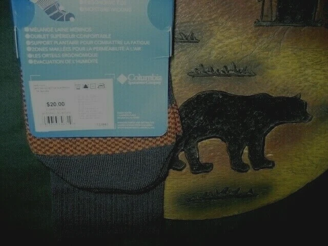 +COLUMBIA  LITE- WEIGHT48% MERINO-WOOL  MEN'S LG10-13   REG$20 FREE DEL - Image 3 of 4