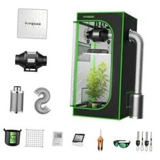 Grow Tent Complete System, 2 x 2 ft. Grow Tent Kit Complete with 24"x24"x48"