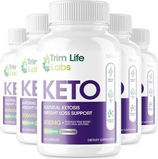 (5 Pack) Trim Life Keto Advanced Weight Loss Supplement Ketosis Pills (300...