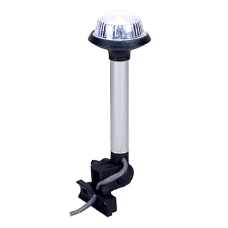 Perko Wake /& Fishing Tower /& Boat Arch Folding White All Round Nav Anchor Light