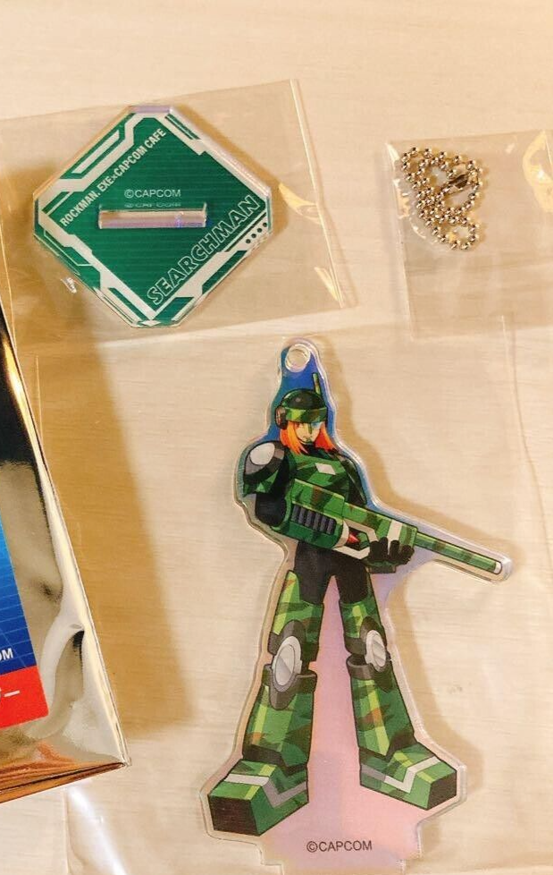 MegaMan NT Warrior Acrylic Stand Keychain Searchman CAPCOM cafe