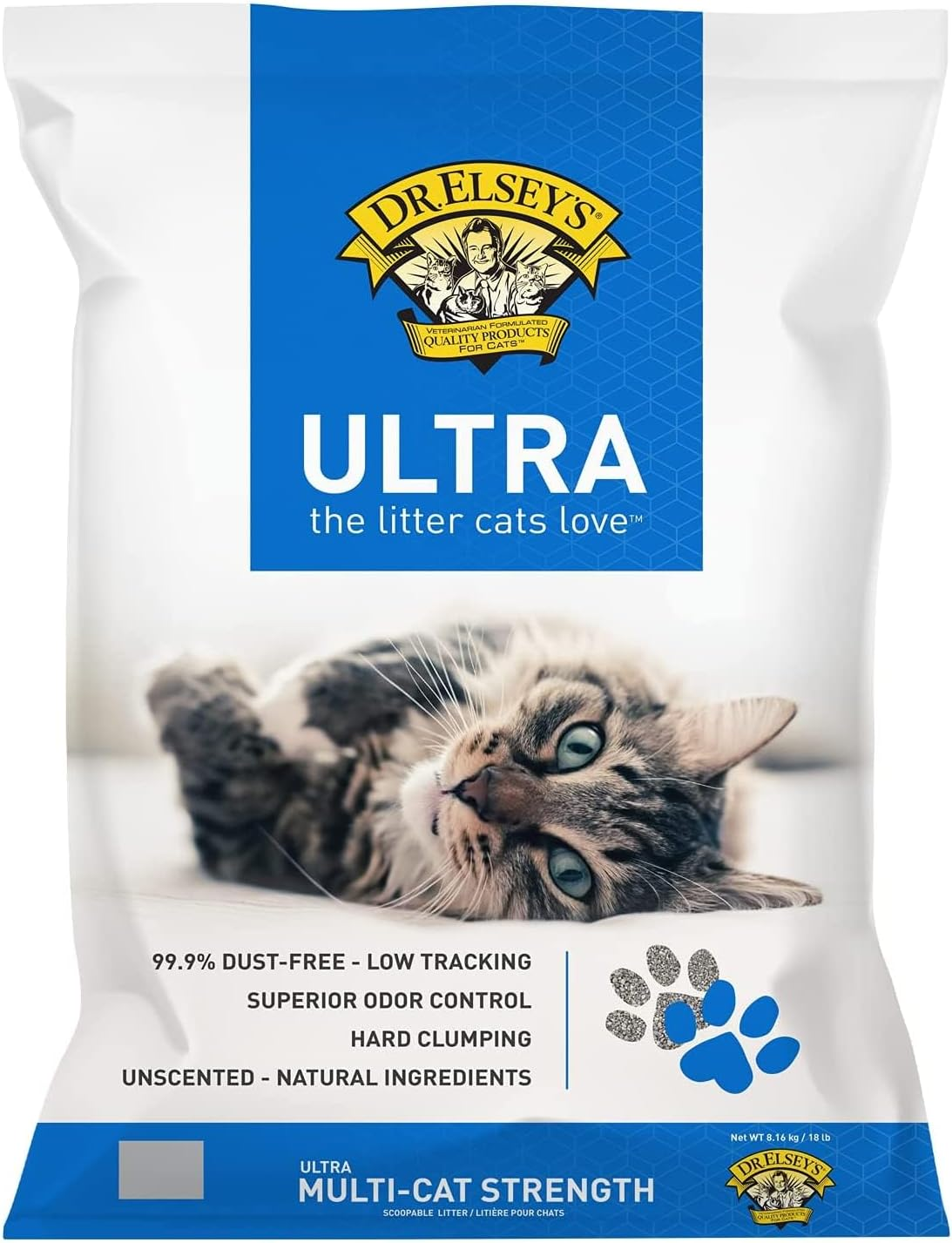 Premium Clumping Cat Litter - Ultra - 99.9% Dust-Free, Low Tracking, Hard Clumpi