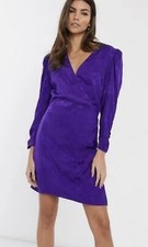 And Other Stories Dress 10-12 AUS&UK/8 US BNWT Mini Purple Print Long Sleeve