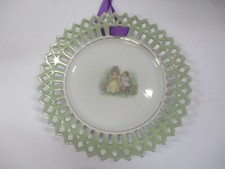 German Reticulated Wall Hanging Plate Scene o...