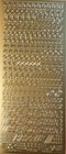 Stickerbogen Buchstaben klein gold 1 cm Zeichen günstig Sticker Neu