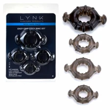 4x Stretchy Cock Rings Tight Firm Stay Hard Penis Erection Enlarger Last Longer