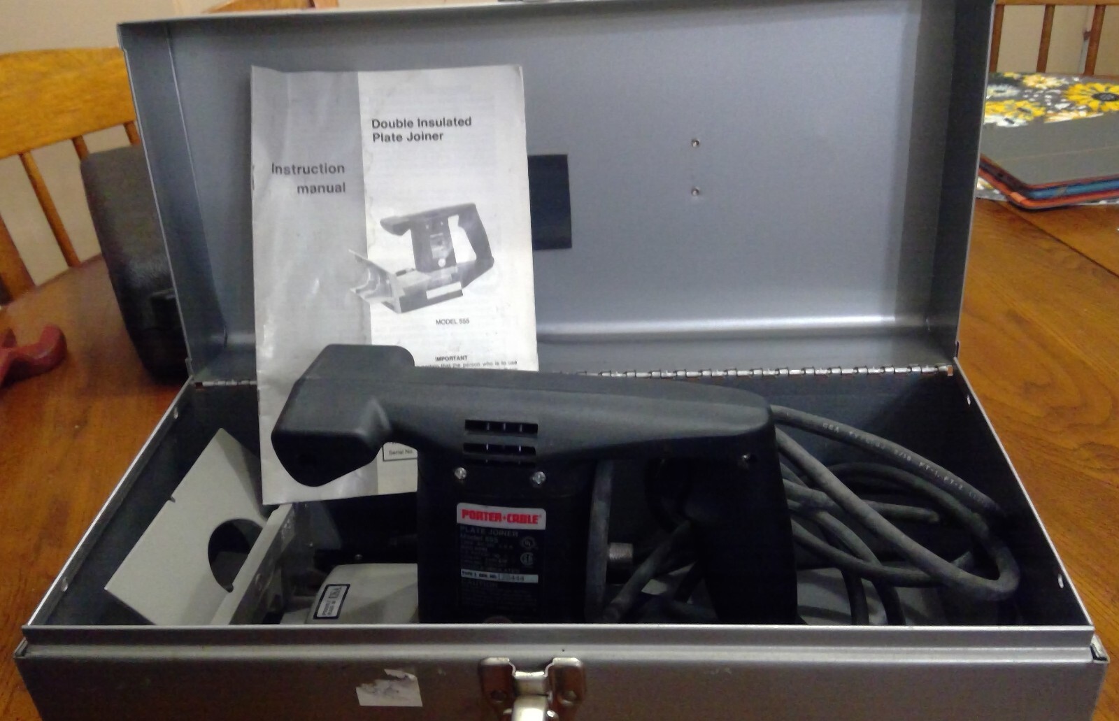 Porter Cable Double Insulated Plate Joiner Model 555 With Metal Case