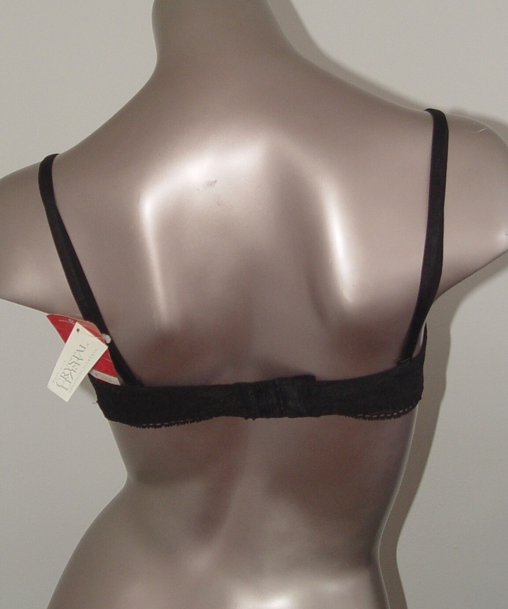 Soutien-gorge Bandeau Mousse Maison Lejaby Crystal - Taille 95C (80C EU) - Noir - Neuf étiqueté