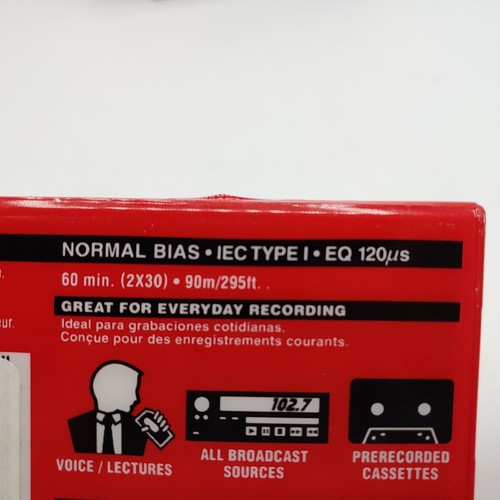 Maxell Audio Cassette 6x Sealed Normal Bias UR 60 minutes 90m Blank Tapes - Picture 5 of 5