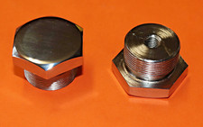 TRIUMPH TR25W 97-2652 BSA B40WD B25 B44 A65 CHROME FORK TOP NUTS 41-5146 UK MADE