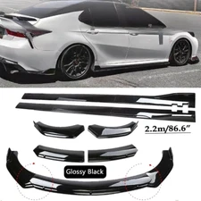 Front Bumper Lip Spoiler Splitter Body Kit For Camry SE XSE 2018-20 Glossy Black