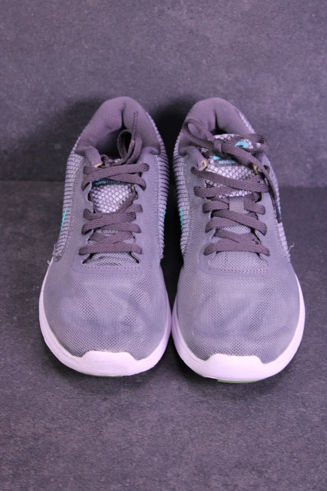 Nike Revolution 3 Damen Sneaker Sportschuhe Gr. 38 grau türkis Laufschuhe BS541 - Bild 4 von 4