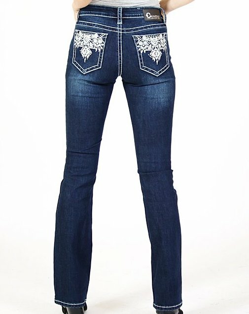 に CHARME Denim Women's Jeans Western Diamond Easy Boot Cut CEB-71196