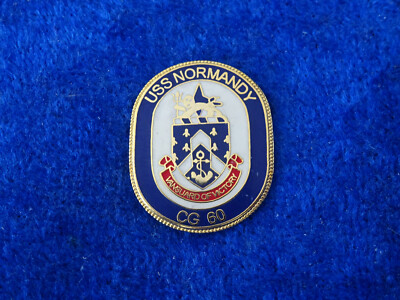 US Pin Badge Abzeichen Crest Navy USS Normandy CG60