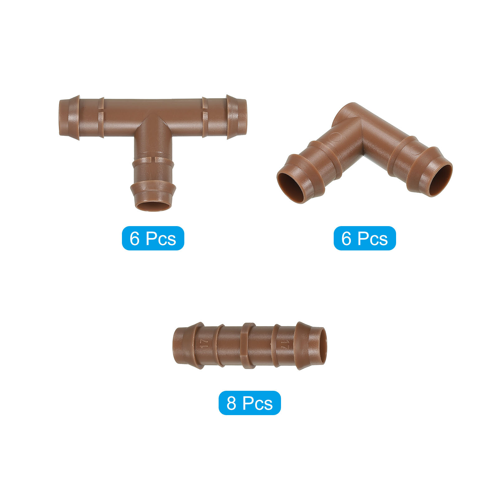 Drip Irrigation Fittings Kit, 20 Pcs Drip Irrigation Parts Set