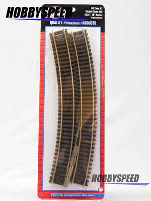 ATLAS 532 HO CODE 83 18'' RADIUS CURVE TRACK 6 PCS nickel silver train ATL532