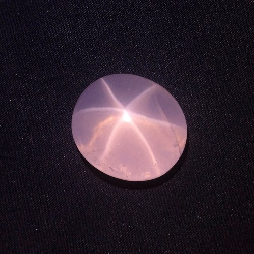 113 Ct 27.3x23.8 MM Natural Rose Crystal Quartz 6 Ray Star Oval Shape Cabochon - Picture 8 of 24