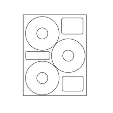 Office Smart 450 CD DVD Laser / Ink Jet Labels Compatible Neato 150 Sheets 3up