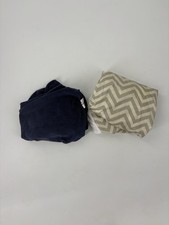 Lot of 2 Baby Changing Pad Cover Color Navy Blue / grey 16 X 32 -Honest