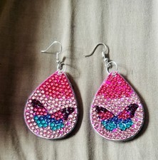 Pink Butterfly Earrings