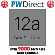 SIGN custom made to order door number plaque street road address plate CM298D