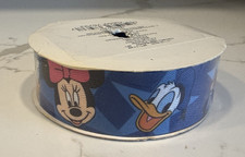 Disney Minnie Mickey Donald Pluto Goofy Daisy Ribbon 1 " x 9 feet 1 Roll NEW