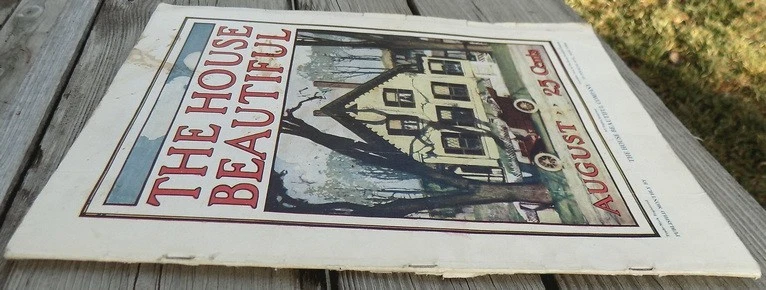 HOUSE BEAUTIFUL Aug 1911. Garden Furniture, Sun Dials, Sleeping Porches, more - Image 2 of 4