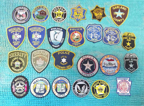 POLICE SHERIFF PATCH ARKANSAS - LOT COLLECTION 25 PATCHES